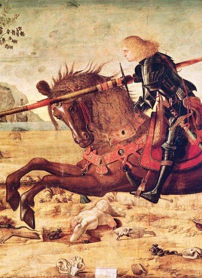Detalj av St. George som dödar draken, c.1502-07 av Vittore Carpaccio