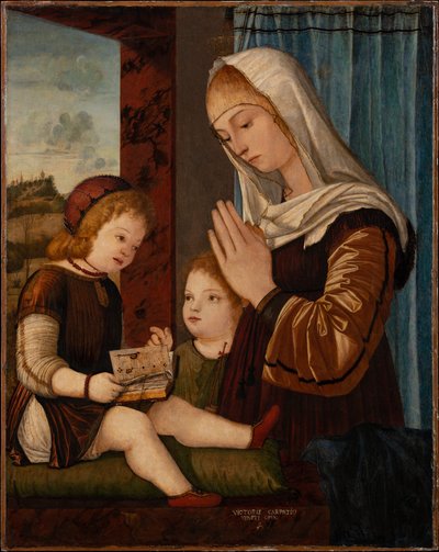 Madonna med barnet och den lille Johannes av Vittore Carpaccio