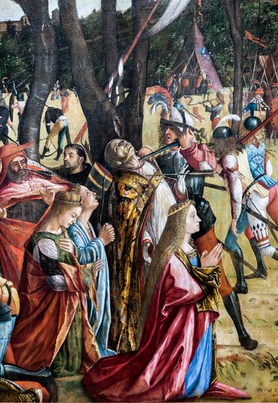 Pilgrimernas martyrdöd och Sankt Ursulas begravning av Vittore Carpaccio