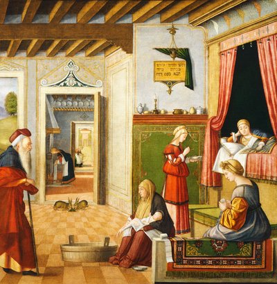 Jungfrufödelse av Vittore Carpaccio