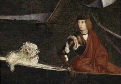 Miraklet med reliken av det heliga korset på Rialtobron". Detalj. Målning av Vittore Scarpazza känd som Vittore Carpaccio (1460-1525) av Vittore Carpaccio