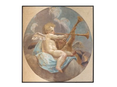 Fresker av änglar, ursprungligen från St. Augustinus kyrka av Vittorio Maria Bigari