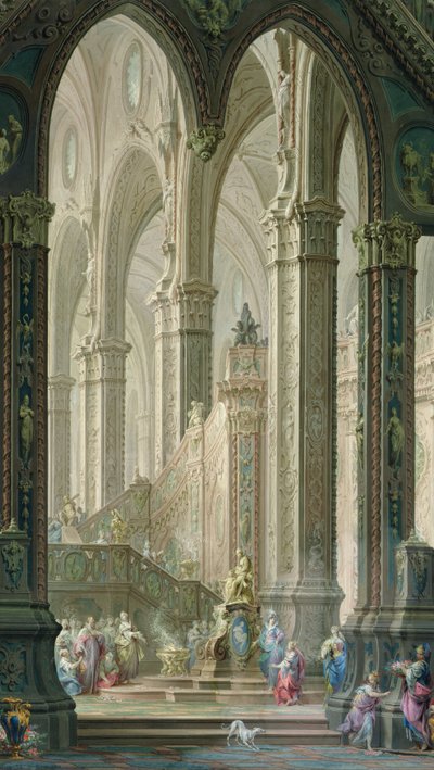 Salomon bränner rökelse inför idolerna av Vittorio Maria Bigari