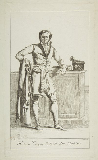 Den franska medborgarens insida klädsel, 1794. av Vivant Denon
