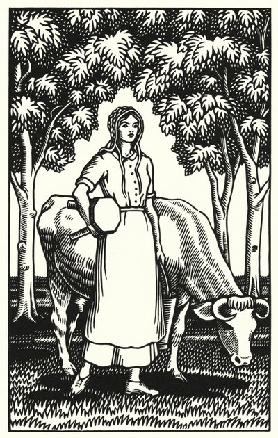 Illustration för Tess Of The D’Urbervilles av Thomas Hardy (gravyr) av Vivien Gribble