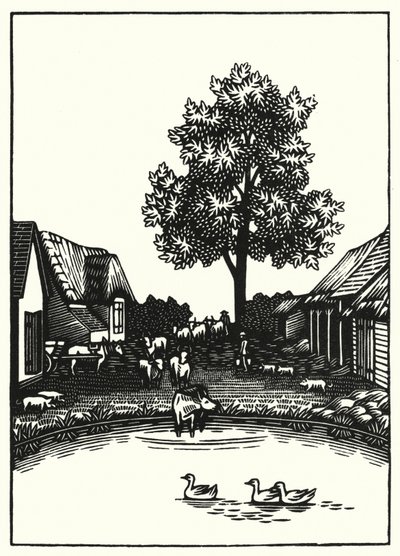 Illustration för Tess Of The D’Urbervilles av Thomas Hardy (gravyr) av Vivien Gribble