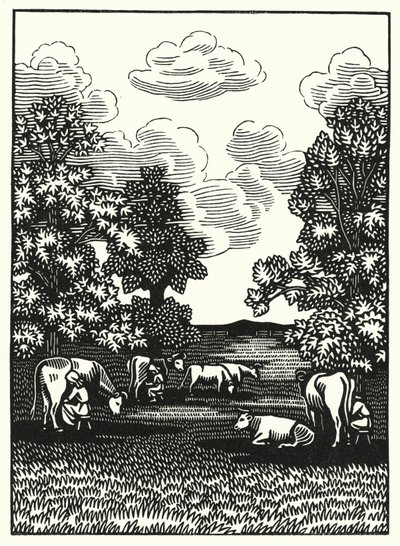 Illustration för Tess Of The D’Urbervilles av Thomas Hardy (gravyr) av Vivien Gribble