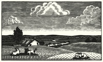 Illustration för Tess Of The D’Urbervilles av Thomas Hardy (gravyr) av Vivien Gribble