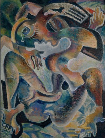 Naken i en abstraktion, 1926 av Daniel Vladimir Baranoff-Rossine