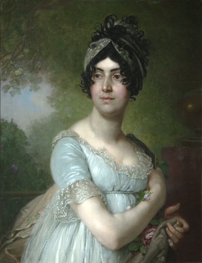 Porträtt av Daria Semyonovna Yakovleva, 1801 av Vladimir Lukich Borovikovsky