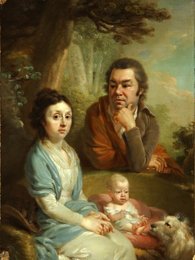 Porträtt av Vasily Nebolsin, hans hustru Avdotia och barn, slutet av 1790-talet av Vladimir Lukich Borovikovsky