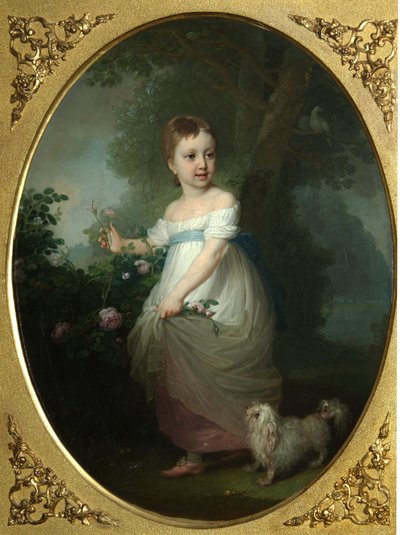 Porträtt av Yelena Naryshkina som barn, tidigt 1790-tal av Vladimir Lukich Borovikovsky