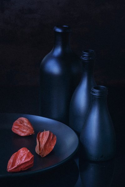 Physalis och Blue Bottles av Vladimir Pavlovskyy