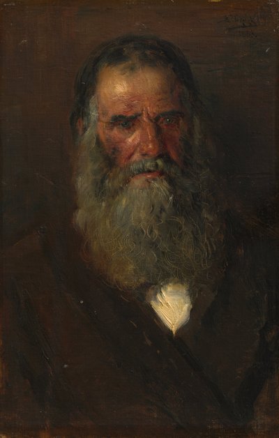 Studie av huvudet på en gammal man av Vladimir Yegorovich Makovski