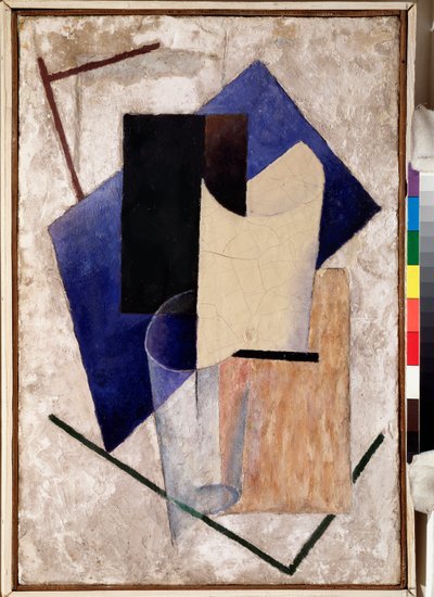 Nature morte (Stilleben), ca 1920 (olja på trä) av Vladislav Maximilianovich Strzheminsky