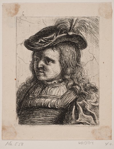 Byst av en pojke. av W.A. Müller