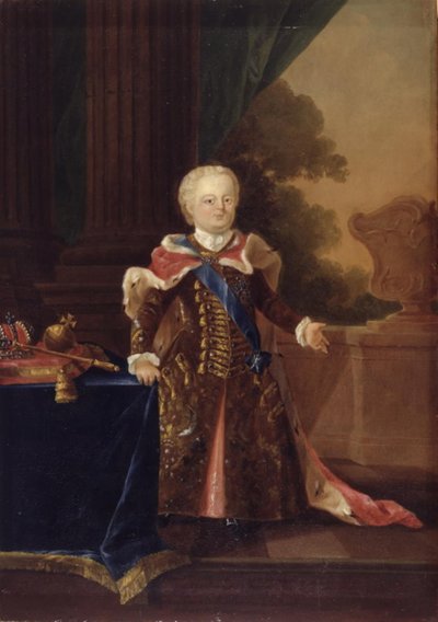 Ivan III eller Ivan VI Antonovich. Fullängdsporträtt av W.A. Müller