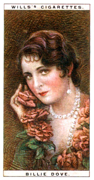 Billie Dove 1903-1997, amerikansk skådespelerska, 1928. av WD and HO Wills