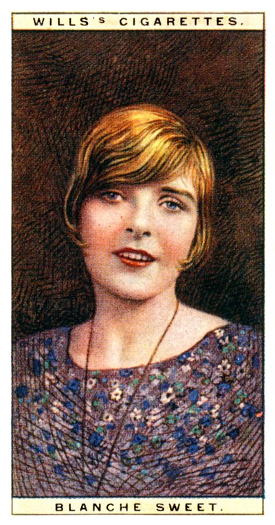 Blanche Sweet 1896-1986, amerikansk skådespelerska, 1928. av WD and HO Wills