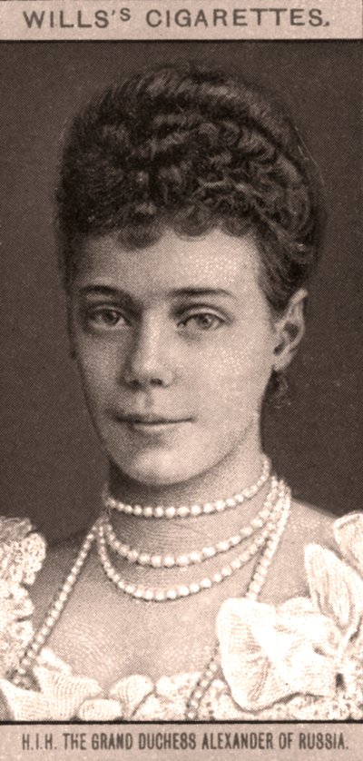 H.I.H Storhertiginnan Alexander av Ryssland, 1908. av WD and HO Wills