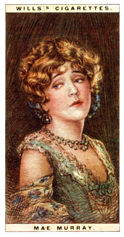 Mae Murray 1889-1965, amerikansk skådespelerska, 1928. av WD and HO Wills