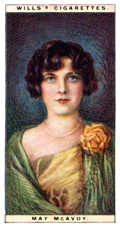May McAvoy 1899-1984, amerikansk skådespelerska, 1928. av WD and HO Wills