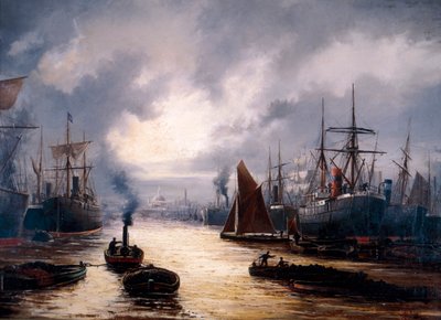 The Pool of London, 1892 av WJ Baker
