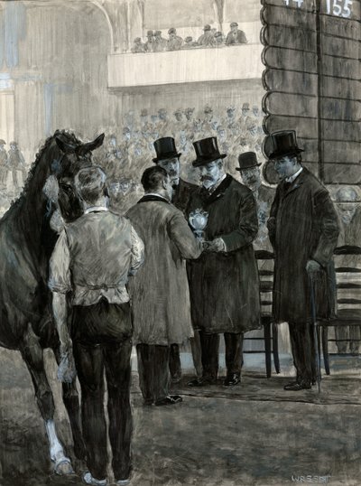 Kung Edward VII på Hackney Horse Show som presenterar cupen av W.R.S. Stott
