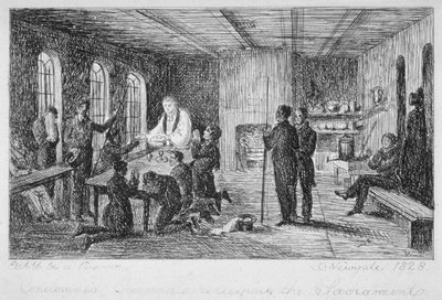 Inuti Newgate Prison, Old Bailey, City of London, 1828 av WT