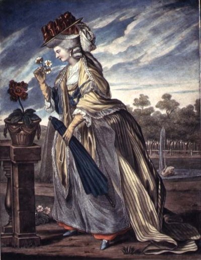 Mode för april, ca 1790 (akvarell på papper) av W. Belch