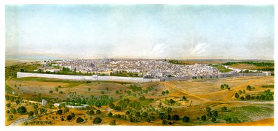 Panorama över Jerusalem, c1870. av W. Dickens