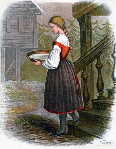 Norsk bondflicka, 1809. av W. Dickes