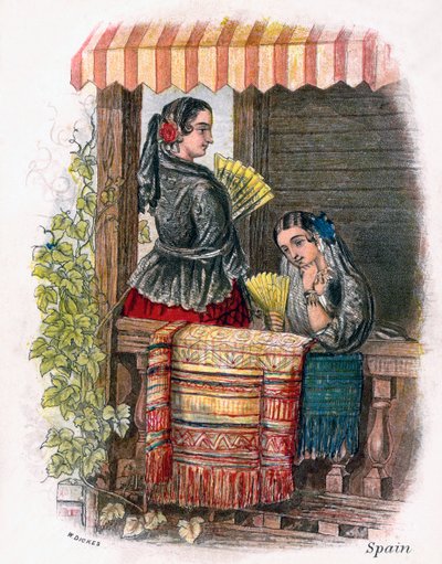 Spansk flicka, 1809. av W. Dickes