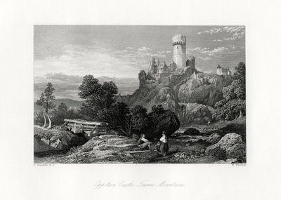 Slottet Eppstein, Taunusbergen, Tyskland, 1800-talet av W. Forrest