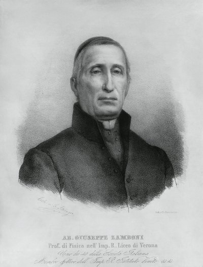 Porträtt av Giuseppe Zamboni (1776-1846), italiensk katolsk präst och fysiker av John Ward Dunsmore