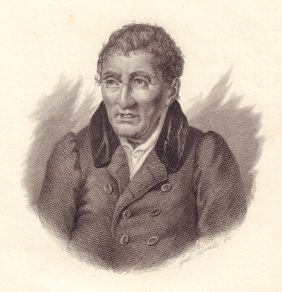 Porträtt av den italienske poeten Jacopo Vittorelli (1749-1835), kopparstick av Bonatti av John Ward Dunsmore