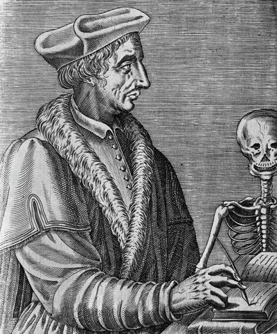 Porträtt av Jean Francois Fernel (1497-1558), fransk läkare, astronom och matematiker, gravyr av Nicolas II de Larmessin (ca 1638-1694) av John Ward Dunsmore