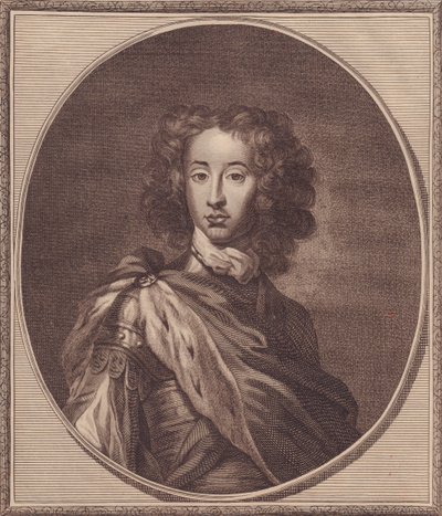 Porträtt av William av Danmark och Norge, hertig av Gloucester (1689-1700), kopparstick av John Goldar (1729-1795) från målning av G Kneller, 20x17 cm, från History of England av Paul de Rapin, Harrisons Edition, London, 22 januari av John Ward Dunsmore