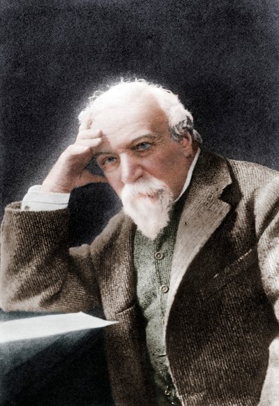 Robert Browning, engelsk poet och dramatiker, sent 1800-tal. av W H Grove