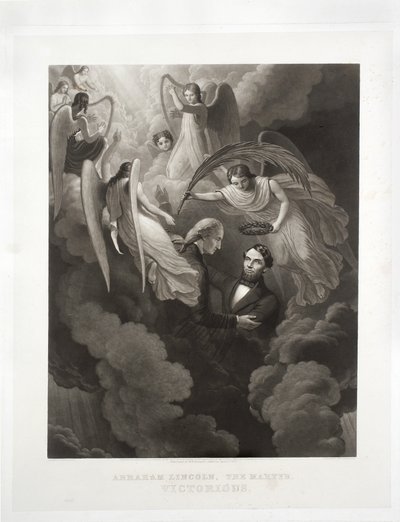 Abraham Lincoln, martyren och segraren, graverad av John Sartain (1808-97), ca 1866. av W. H. Hermans