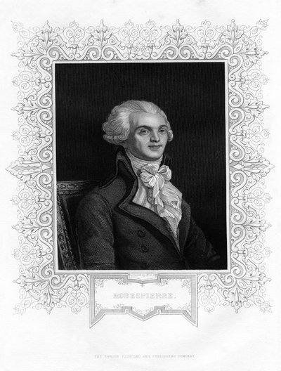 Maximilien Robespierre, en av ledarna för den franska revolutionen, 1800-talet av W H Moll