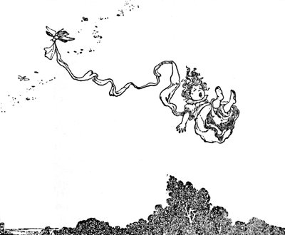 Åh, skräckslagen var fattig Tommelise!, c1930 av William Heath Robinson