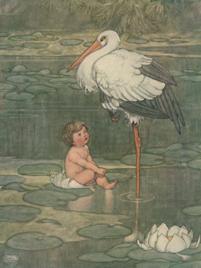 Knoppen öppnade sig i en fullblåst blomma, c1930 av William Heath Robinson