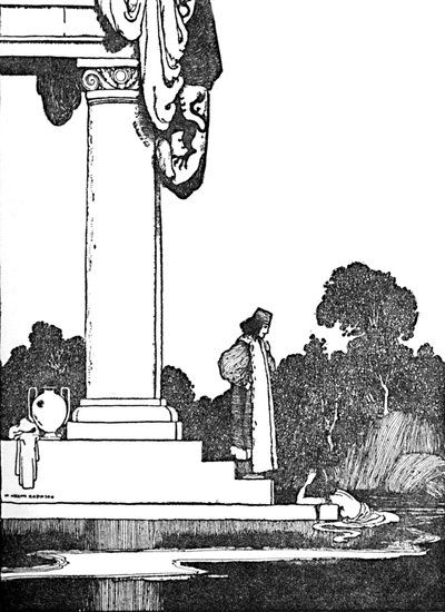 När solen gick upp vaknade hon, c1930 av William Heath Robinson