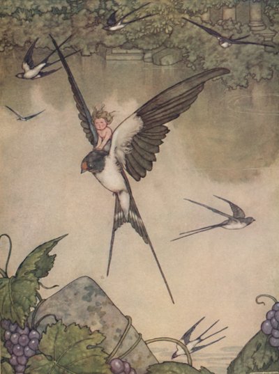 Ja, jag ska gå med dig! Said Tommelise, c1930 av William Heath Robinson