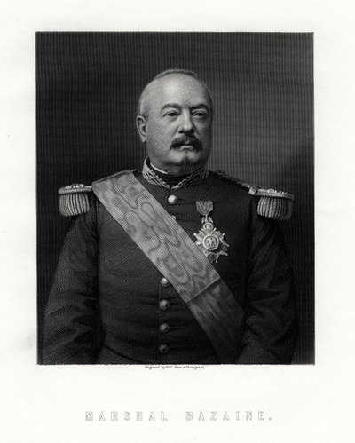 Achille Francois Bazaine, marskalk av Frankrike, 1800-talet. av W. Holl