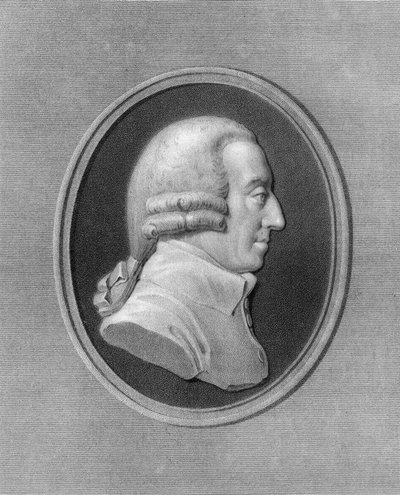 Adam Smith, skotsk filosof och ekonom från 1700-talet, 1836. av W. Holl