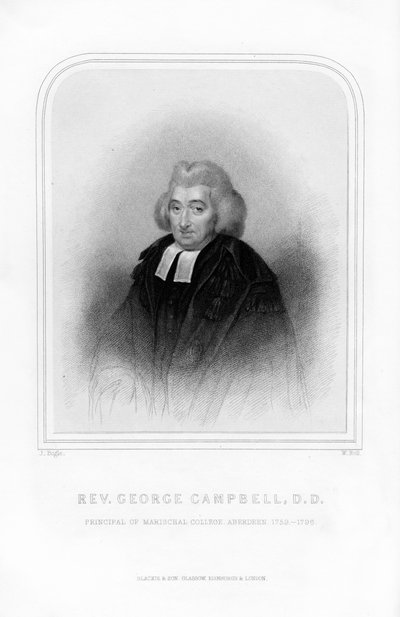 George Campbell, skotsk upplysningsfilosof, 1870. av W. Holl