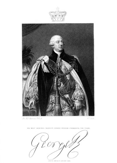 George III, kung av Storbritannien och Irland, 1800-talet. av W. Holl