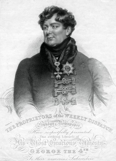 George IV, kung av Storbritannien och Hannover, 1800-talet. av W. Holl
